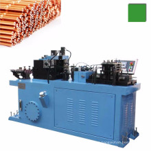Copper capillary tube cut to length machine with end swaging and beading.
